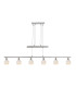 Olli Bar Pendant Ceiling Light Nickel Matt Satined Glass Shade 6x E14 3000K-1