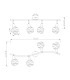 Roman Ceiling Spotlight Bar Nickel Matt Glass Shade 4x E14 3000K-4