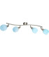 Elliott Ceiling Spotlight Bar Nickel Matt White Glass Shade 4x E14-5