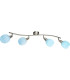 Elliott Ceiling Spotlight Bar Nickel Matt White Glass Shade 4x E14-6