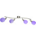 Elliott Ceiling Spotlight Bar Nickel Matt White Glass Shade 4x E14-7