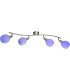 Elliott Ceiling Spotlight Bar Nickel Matt White Glass Shade 4x E14-9
