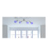 Elliott Ceiling Spotlight Bar Nickel Matt White Glass Shade 4x E14-14