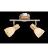 Gylfi Twin Ceiling Spotlight Nickel Matt Opal Glass Shade 2x E14-2