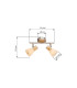 Gylfi Twin Ceiling Spotlight Nickel Matt Opal Glass Shade 2x E14-4
