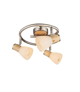 Gylfi Ceiling Spotlight Clusters Nickel Matt Opal Glass Shade 3x E14-1