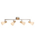 Gylfi Ceiling Spotlight Bar Nickel Matt Opal Glass Shade 4x E14-1