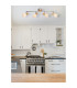 Gylfi Ceiling Spotlight Bar Nickel Matt Opal Glass Shade 4x E14-3
