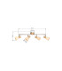 Gylfi Ceiling Spotlight Bar Nickel Matt Opal Glass Shade 4x E14-4