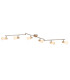 Gylfi Ceiling Spotlight Bar Nickel Matt Opal Glass Shade 6x E14-1