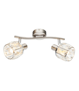 Kris Twin Ceiling Spotlight Nickel Matt 2x E14-1
