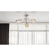 Kris Multi Arm Semi Flush Ceiling Lamp Nickel Matt 3x E14-3