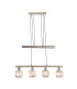 Kris Bar Pendant Ceiling Light Nickel Matt 4x E14-1