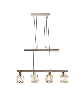 Kris Bar Pendant Ceiling Light Nickel Matt 4x E14-1