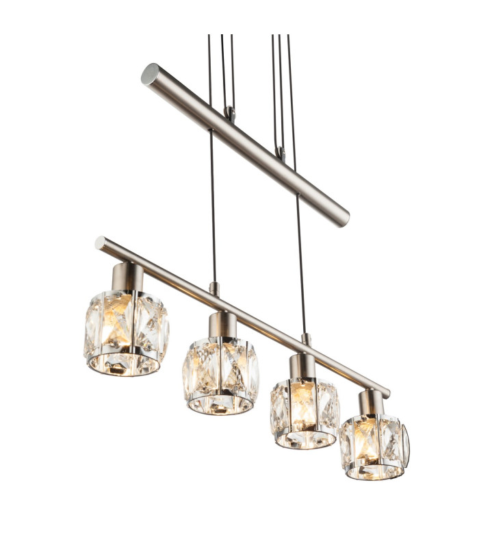 Kris Bar Pendant Ceiling Light Nickel Matt 4x E14-6