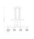 Kris Bar Pendant Ceiling Light Nickel Matt 4x E14-11