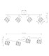 Indiana Ceiling Spotlight Bar Bronze Colored 4x E14-3