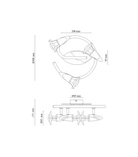 Lord Ceiling Spotlight Clusters Chrome 3x E14-2