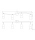 Cathy Ceiling Spotlight Bar Nickel Matt White Glass Shade 4x E14-2