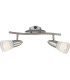 Caleb Twin Ceiling Spotlight Chrome Opal Glass Shade 2x E14 3000K-1
