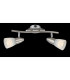 Caleb Twin Ceiling Spotlight Chrome Opal Glass Shade 2x E14 3000K-2