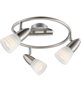 Caleb Ceiling Spotlight Clusters Chrome Opal Glass Shade 3x E14 3000K-1
