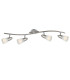 Caleb Ceiling Spotlight Bar Chrome Opal Glass Shade 4x E14 3000K-1