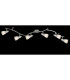 Caleb Ceiling Spotlight Bar Chrome Opal Glass Shade 6x E14 3000K-2