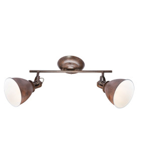 Giorgio Twin Ceiling Spotlight Rust Colored 2x E14-1