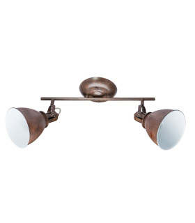 Giorgio Twin Ceiling Spotlight Rust Colored 2x E14-2