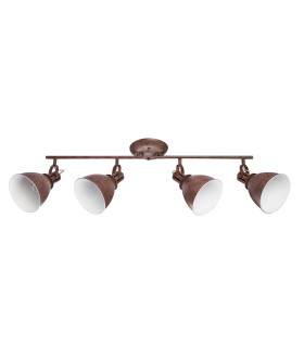 Giorgio Ceiling Spotlight Bar Rust Colored 4x E14-2