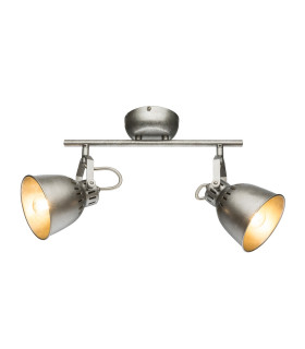 Hernan Twin Ceiling Spotlight Silver Grey 2x E14-1