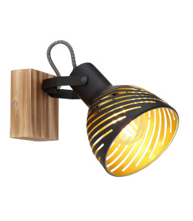 Lenna Single Spotlight Dark Brown 1x E27-1