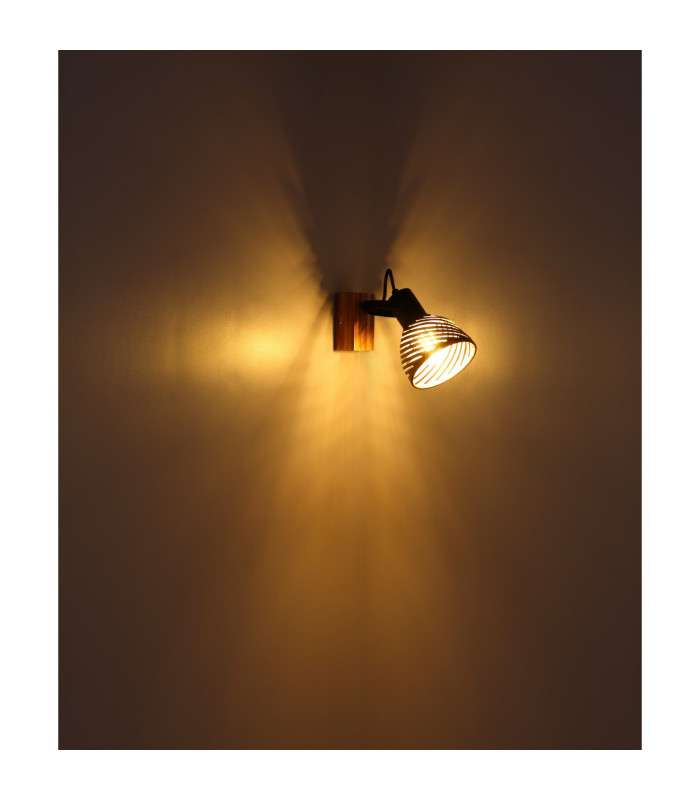 Lenna Single Spotlight Dark Brown 1x E27-6