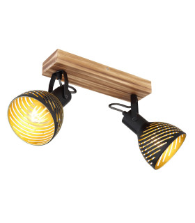 Lenna Twin Ceiling Spotlight Dark Brown 2x E27-1