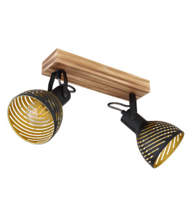 Lenna Twin Ceiling Spotlight Dark Brown 2x E27-2