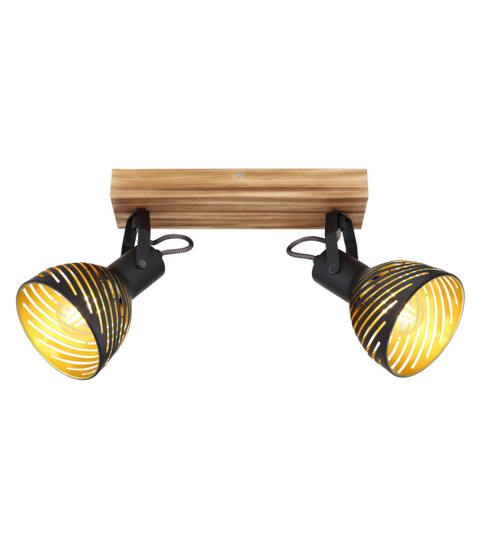 Lenna Twin Ceiling Spotlight Dark Brown 2x E27-3