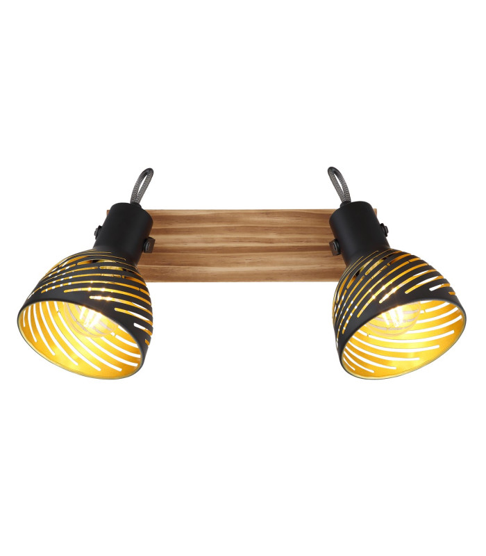 Lenna Twin Ceiling Spotlight Dark Brown 2x E27-4