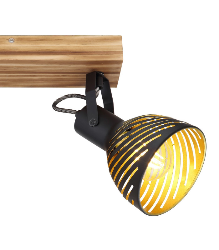Lenna Twin Ceiling Spotlight Dark Brown 2x E27-5