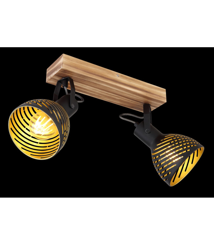 Lenna Twin Ceiling Spotlight Dark Brown 2x E27-6