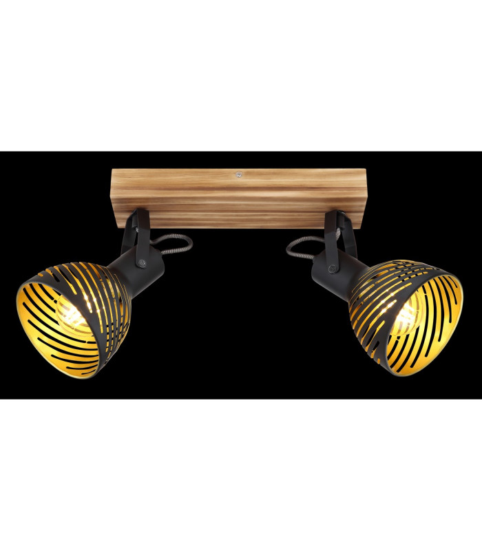 Lenna Twin Ceiling Spotlight Dark Brown 2x E27-7