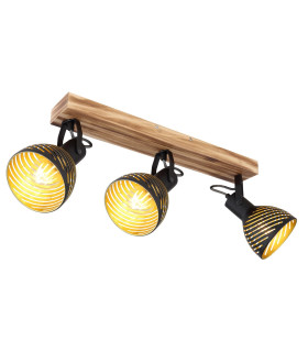 Lenna Ceiling Spotlight Bar Dark Brown 3x E27-1