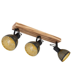 Lenna Ceiling Spotlight Bar Dark Brown 3x E27-2