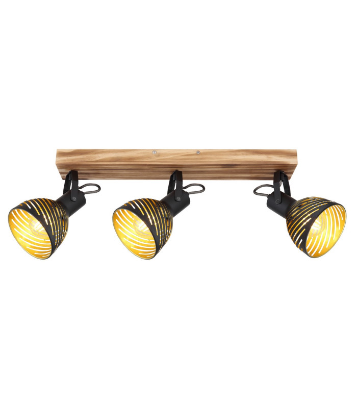 Lenna Ceiling Spotlight Bar Dark Brown 3x E27-3