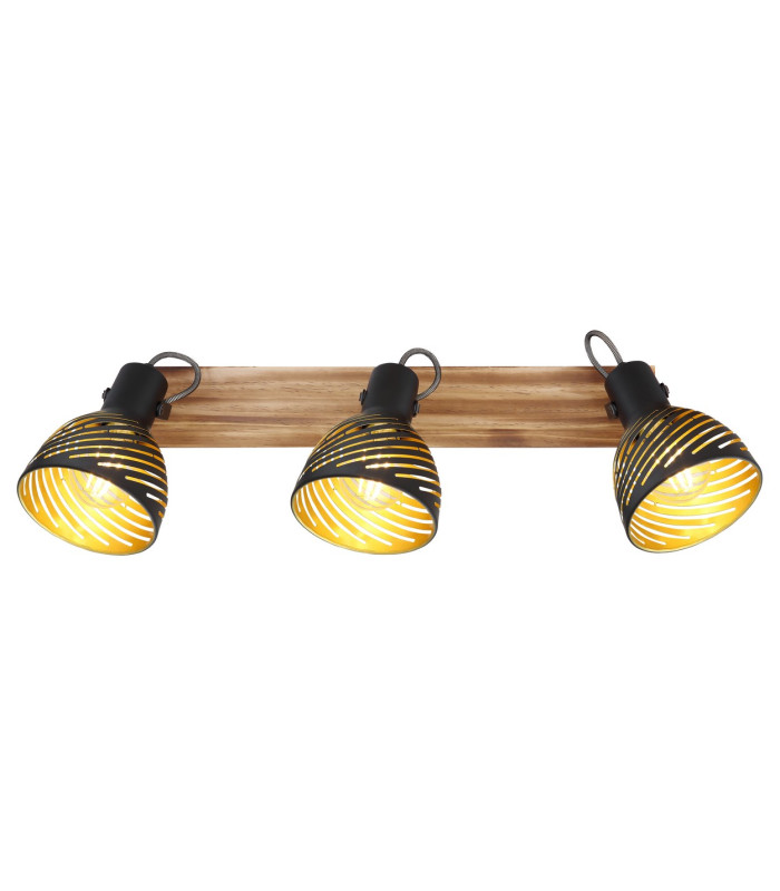 Lenna Ceiling Spotlight Bar Dark Brown 3x E27-4