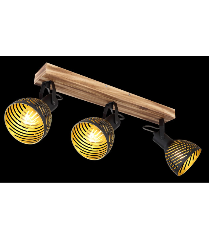 Lenna Ceiling Spotlight Bar Dark Brown 3x E27-6