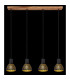 Lenna Bar Pendant Ceiling Light Wood Look 4x E27-6
