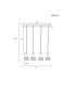Lenna Bar Pendant Ceiling Light Wood Look 4x E27-8