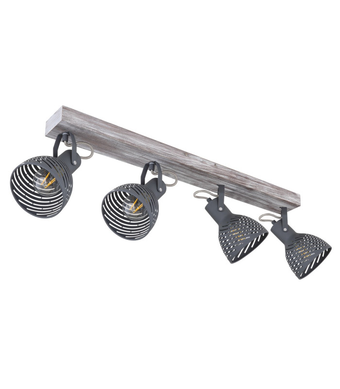 Mori Ceiling Spotlight Bar Antique White Whitewashed 4x E27-2