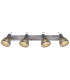 Mori Ceiling Spotlight Bar Antique White Whitewashed 4x E27-4